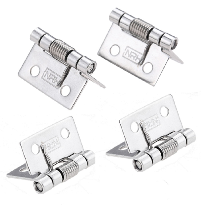 Furniture Hardware And Fittings - 4ชิ้น25มม./1นิ้วบานพับประตูสปริงปิดเองบานพับสแตนเลสฮาร์ดแวร์สำหรับตู้เครื่องประดับกล่องอุปกรณ์เฟอร์นิเจอร์