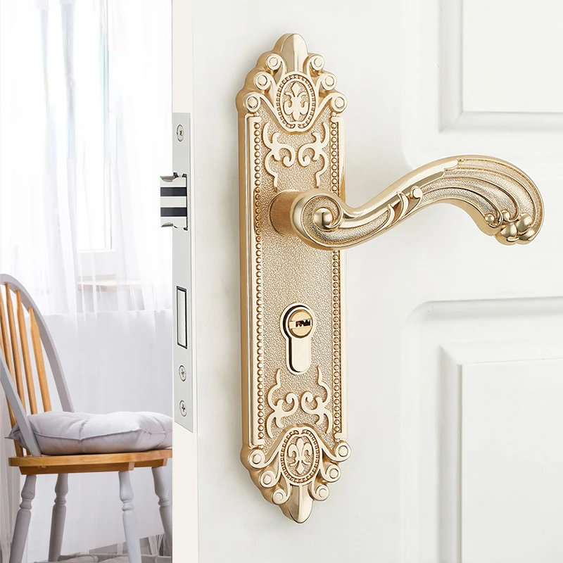 Furniture Hardware And Fittings - มือจับประตูภายในแบบเงียบสไตล์ยุโรป พร้อมระบบล็อคกันขโมยสุดหรู อุปกรณ์ฮาร์ดแวร์สำหรับเฟอร์นิเจอร์ทันสมัย