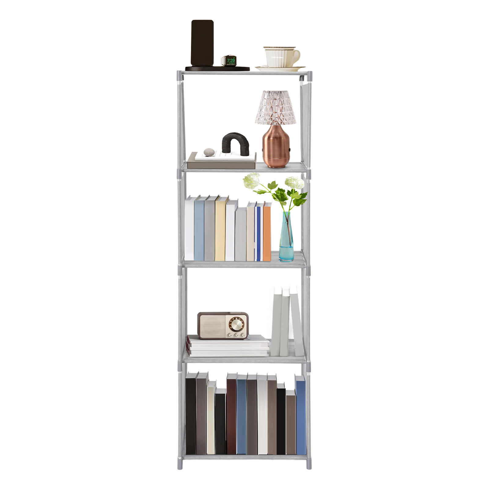 Furniture Hardware Photos - ชั้นวางหนังสือแบบเปิดแนวตั้ง ทรงสี่เหลี่ยมผืนผ้า ขนาดกะทัดรัด ไม่มีขอบคม มุมโค้งมน อุปกรณ์ประกอบครบชุด