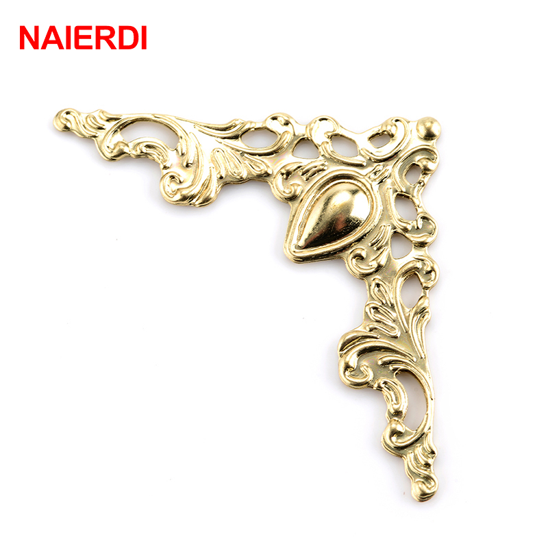 NAlERDI กล่องโลหะโบราณวงเล็บมุ - Furniture Hardware Photos บทวิจารณ์และราคา