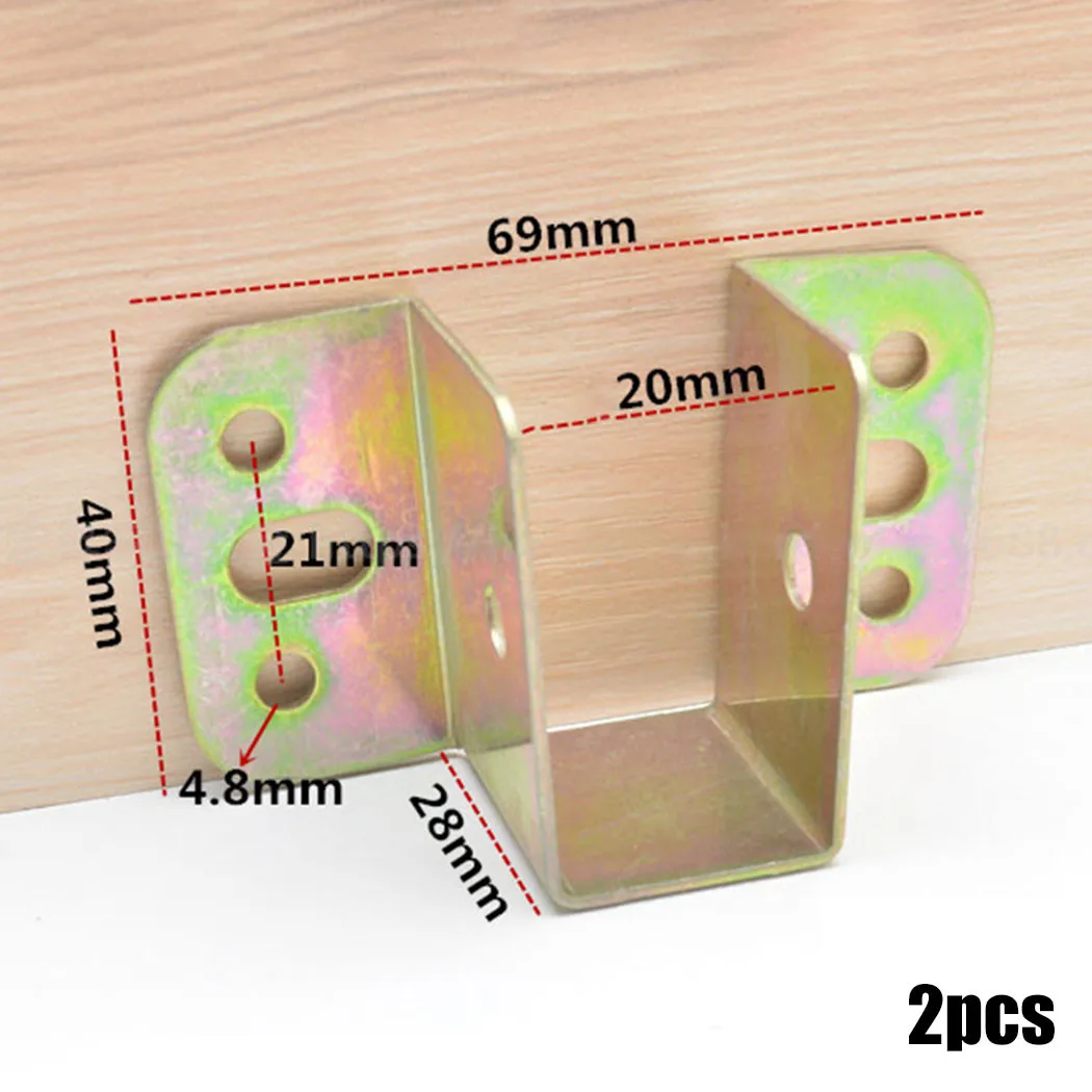 2pcs U รูปโลหะวงเล็บเตียงเตียง - Furniture Hardware And Fittings บทวิจารณ์และราคา