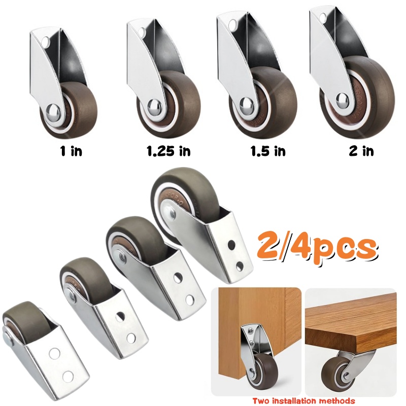 2/4 ชิ้น ล้อรองรับด้านล่างประต - Furniture Hardware Types บทวิจารณ์และราคา
